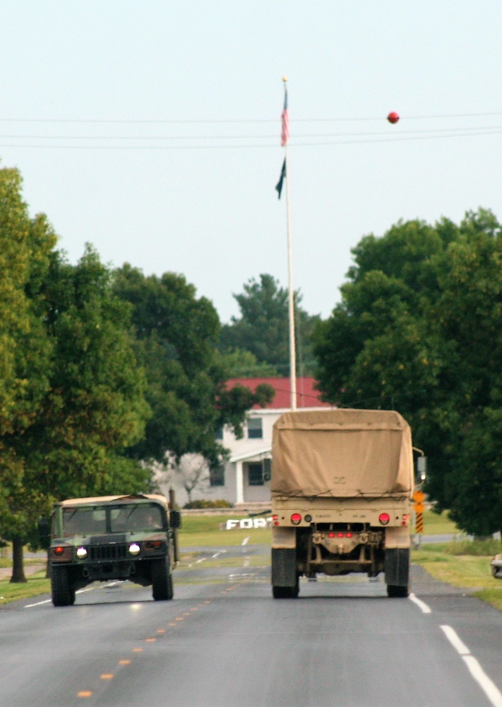 American Flag and Fort McCoy