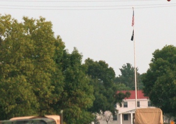 American Flag and Fort McCoy