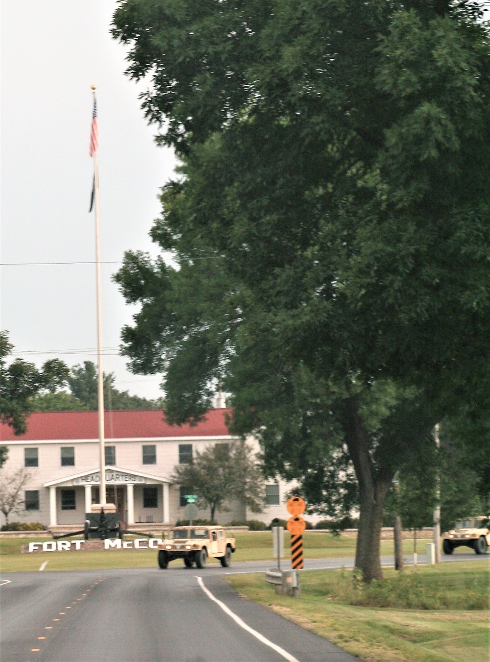 American Flag and Fort McCoy