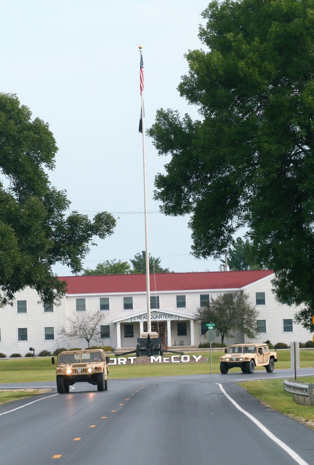 American Flag and Fort McCoy