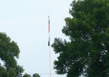 American Flag and Fort McCoy