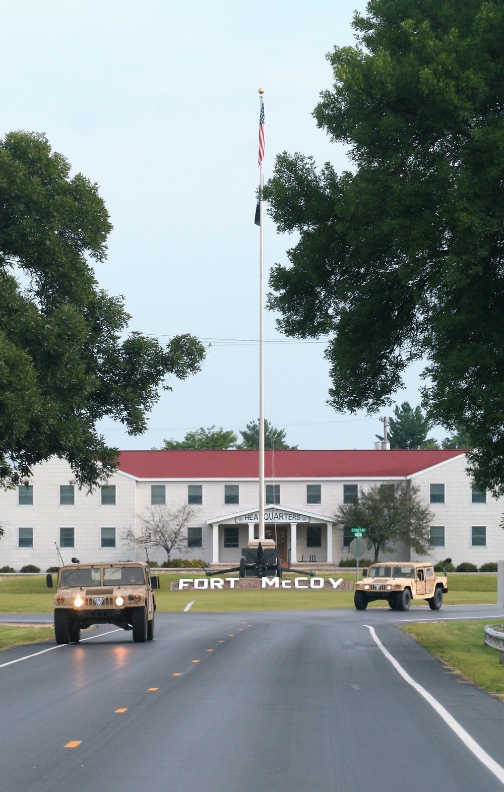 American Flag and Fort McCoy