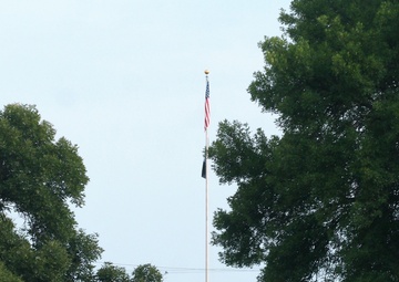 American Flag and Fort McCoy