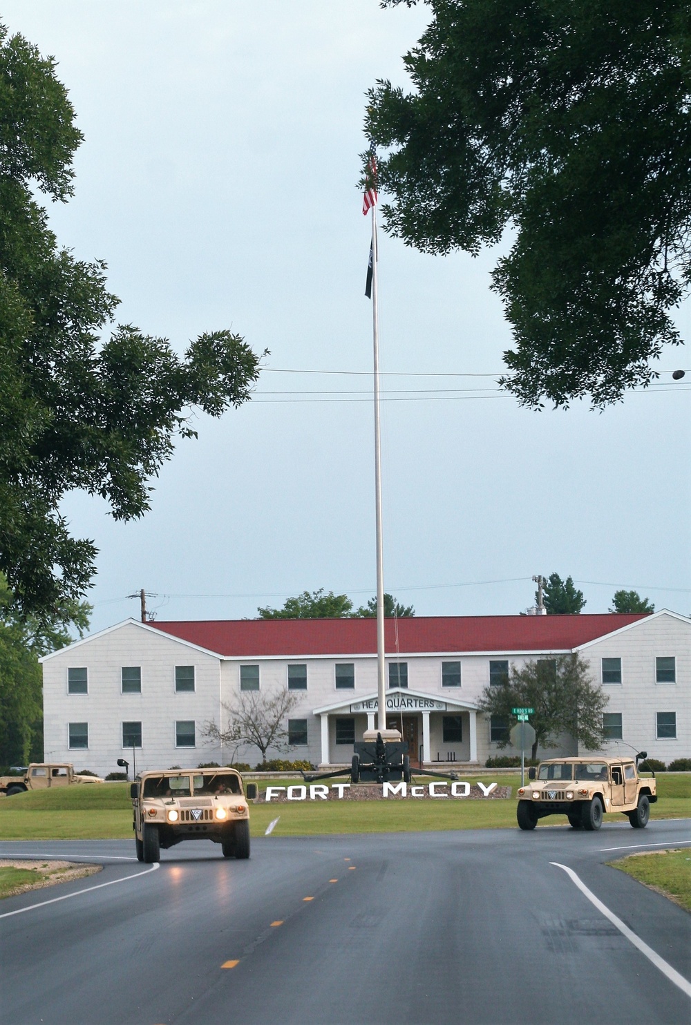 American Flag and Fort McCoy