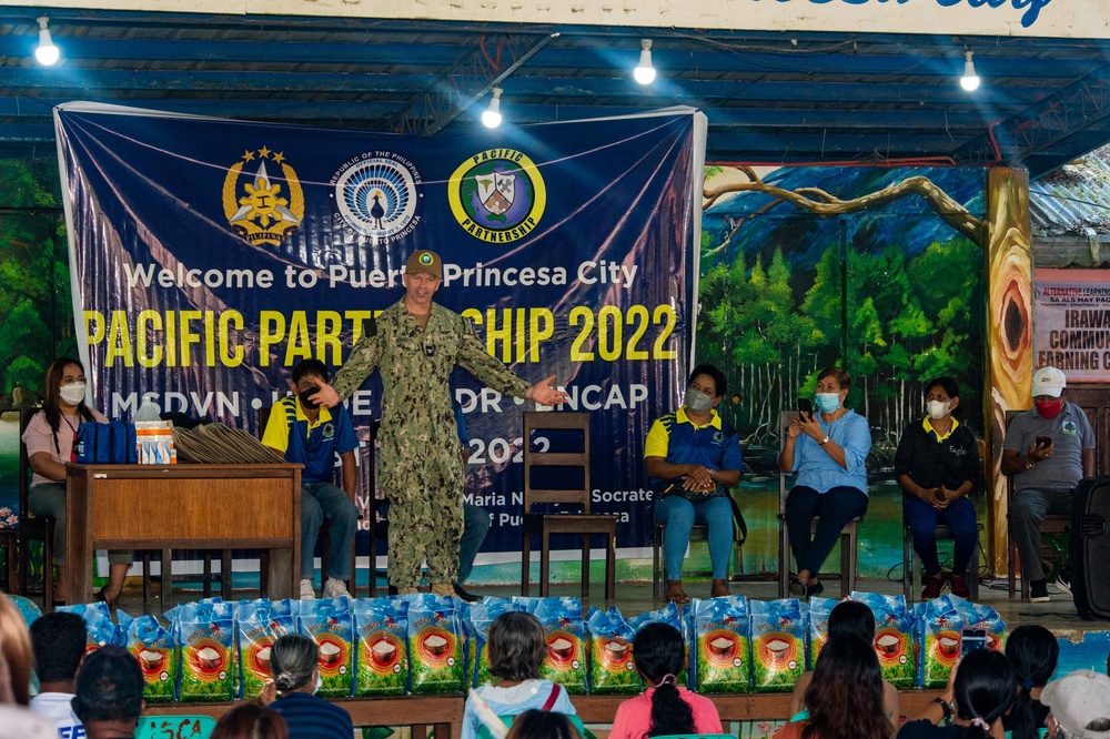 Pacific Partnership 2022 leadership visits Barangay Health Fair at Irawan Elementary School