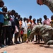 U.S. military members spend time with local Nigerien children