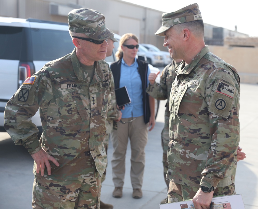 Lt. Gen. Patrick Frank visits Camp Arifjan, Kuwait