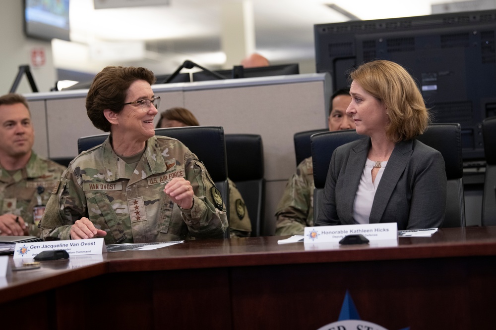 Deputy Secretary Hicks Visits U.S. Transportation Command