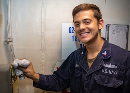 Sacramento, California, Native serves aboard USS Chancellorsville while conducting operations in the Philippine Sea
