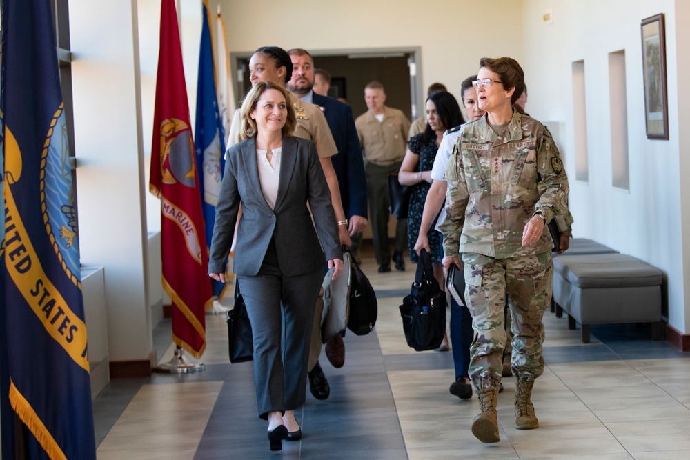 Deputy Secretary Hicks Visits U.S. Transportation Command