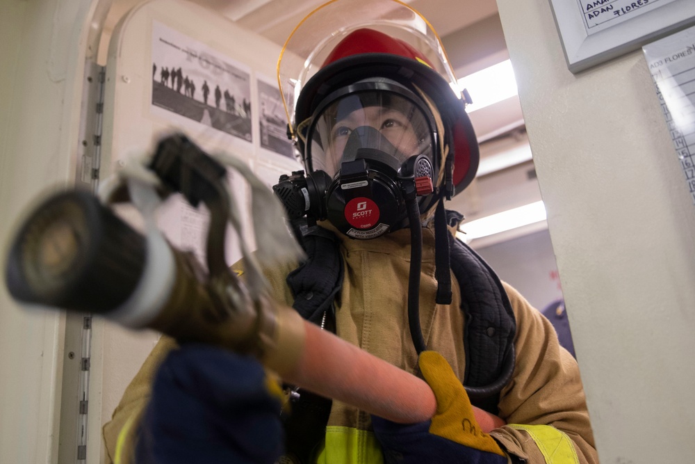 USS Tripoli Conducts GQ Drill