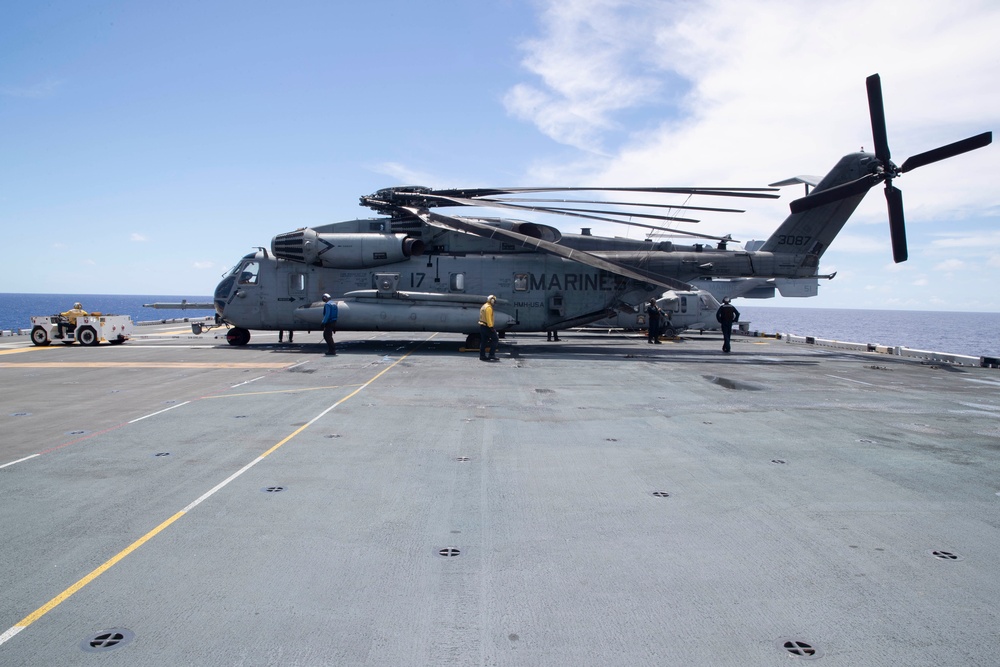 USS Tripoli and VMM-262 (Reinforced) Flight Operations