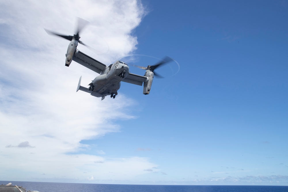 USS Tripoli and VMM-262 Flight Ops