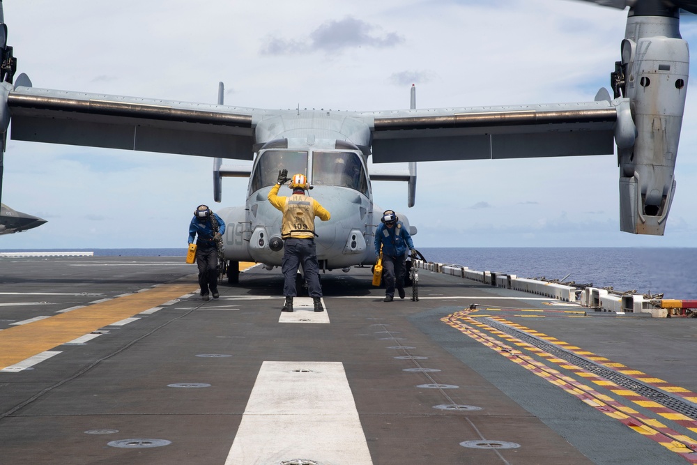 USS Tripoli and VMM-262 Flight Ops