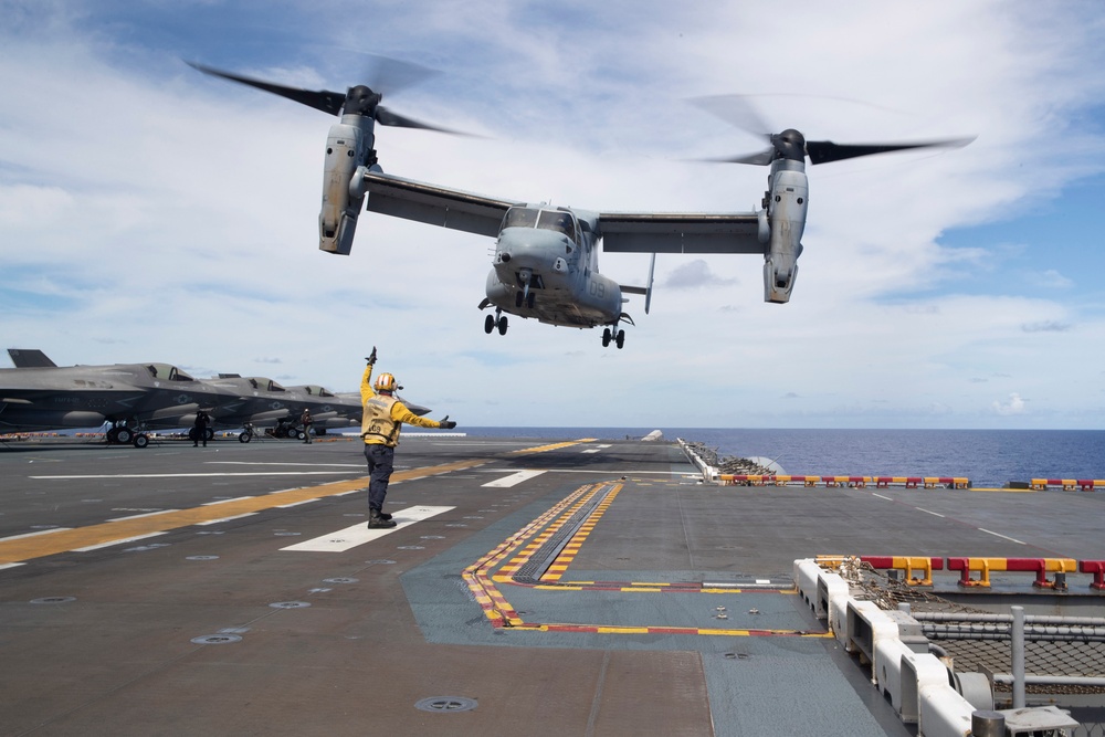 USS Tripoli and VMM-262 Flight Ops