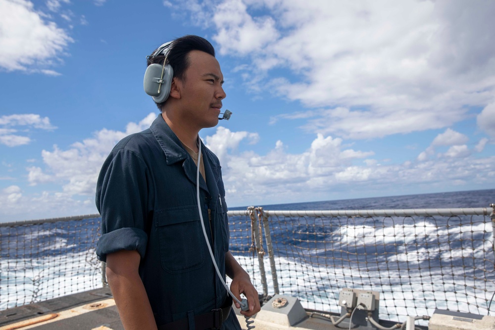 USS Farragut (DDG 99) Transits the Atlantic Ocean During a Scheduled Deployment