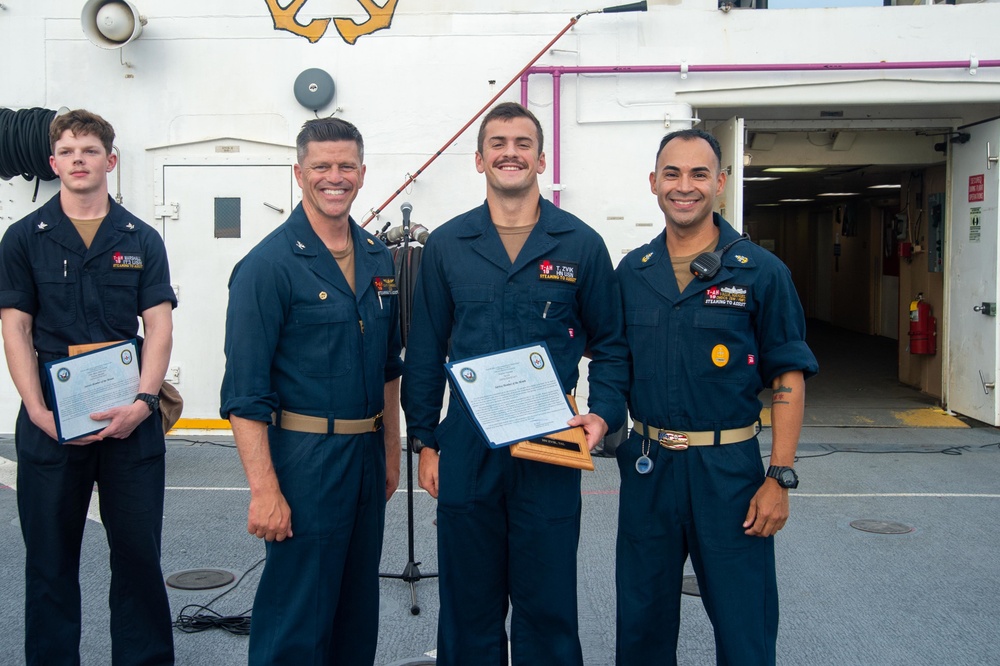 USNS Mercy Conducts All Hands Call