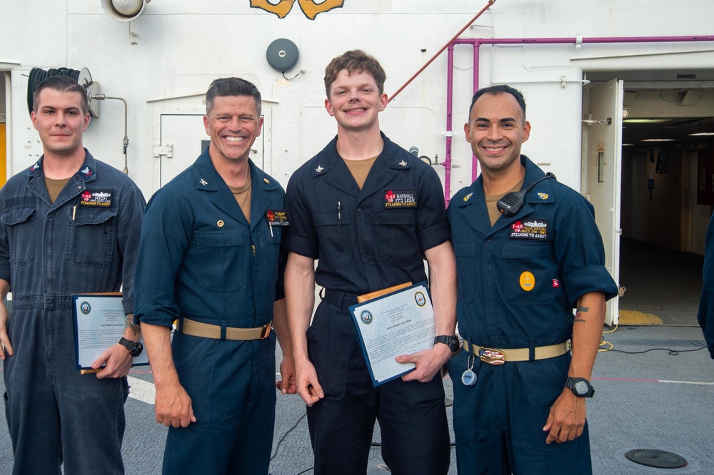 USNS Mercy Conducts All Hands Call