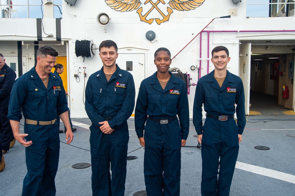 USNS Mercy Conducts All Hands Call