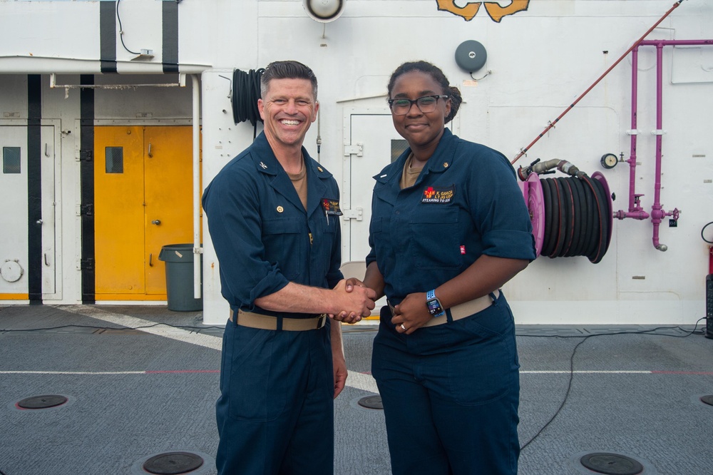 USNS Mercy Conducts All Hands Call