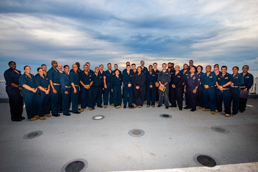 USNS Mercy Conducts All Hands Call