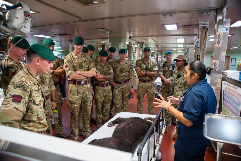 Royal Engineers tour USNS Mercy during Pacific Partnership 2022