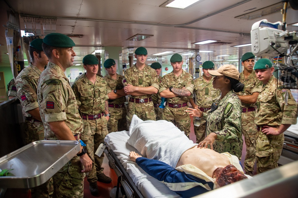 Royal Engineers tour USNS Mercy during Pacific Partnership 2022