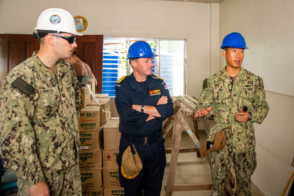 Pacific Partnership 2022 leadership visits Amphibious Construction Battalion ONE (ACB-1) Renovation Site