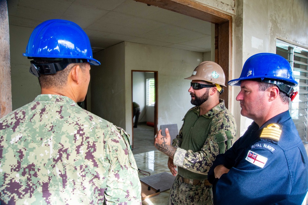 Pacific Partnership 2022 leadership visits Amphibious Construction Battalion ONE (ACB-1) Renovation Site