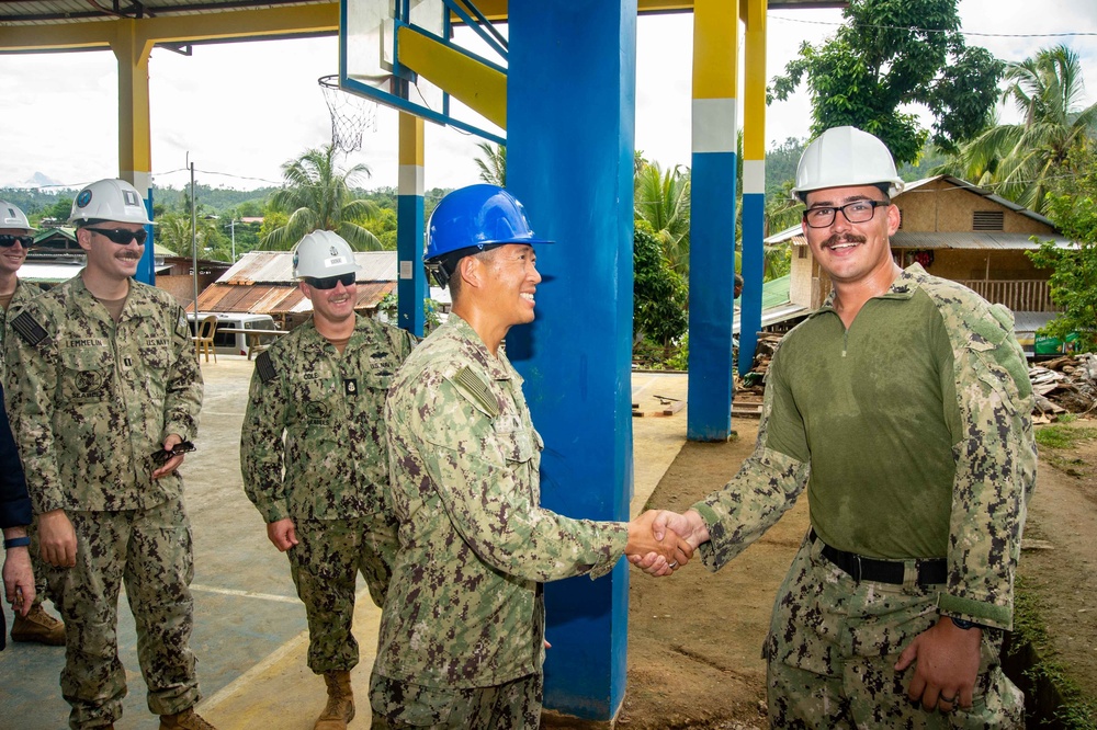 Pacific Partnership 2022 leadership visits Amphibious Construction Battalion ONE (ACB-1) Renovation Site