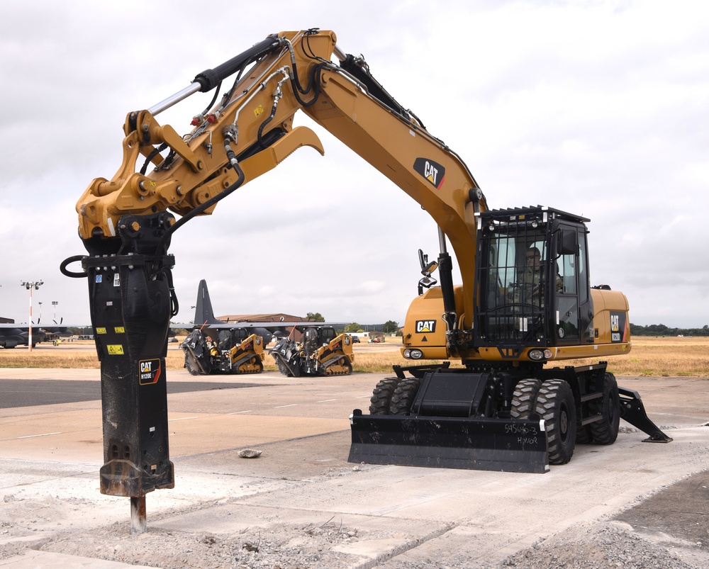 100th CES simulate repair of damaged runway during CBRNE exercise