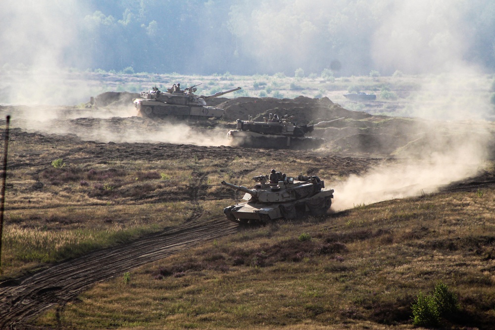 1-68 AR conducts an Abrams platoon live-fire exercise