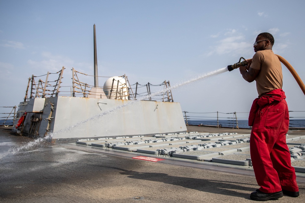 The USS Bainbridge is on a scheduled deployment in the U.S. Naval Forces Europe area of operations, employed by U.S. Sixth Fleet to defend U.S., Allied and Partner interests.