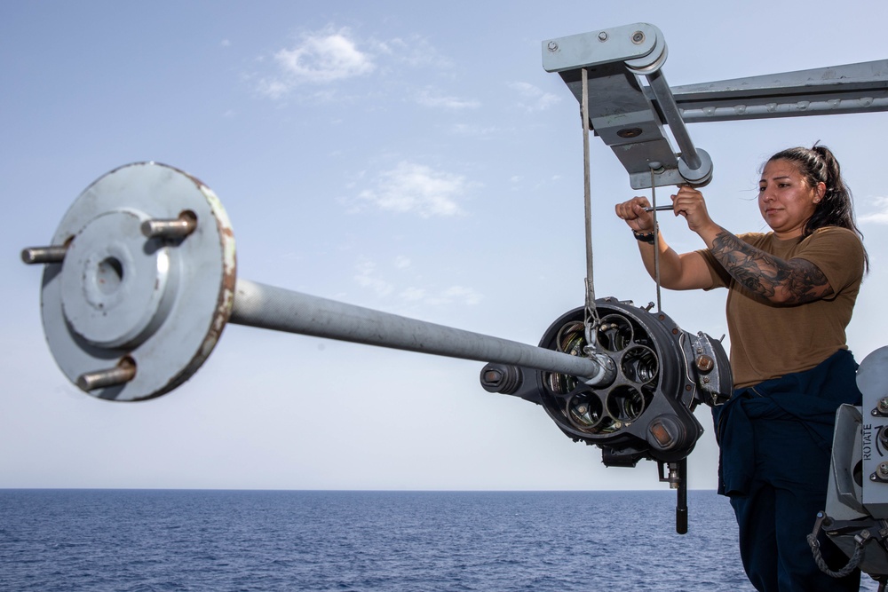 The USS Bainbridge is on a scheduled deployment in the U.S. Naval Forces Europe area of operations, employed by U.S. Sixth Fleet to defend U.S., Allied and Partner interests.