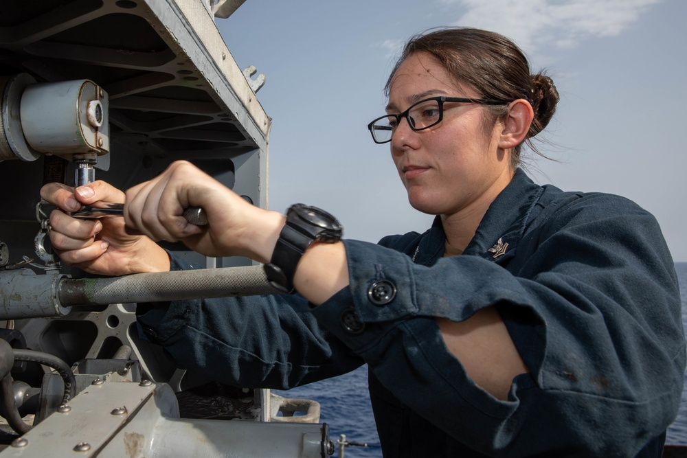 The USS Bainbridge is on a scheduled deployment in the U.S. Naval Forces Europe area of operations, employed by U.S. Sixth Fleet to defend U.S., Allied and Partner interests.