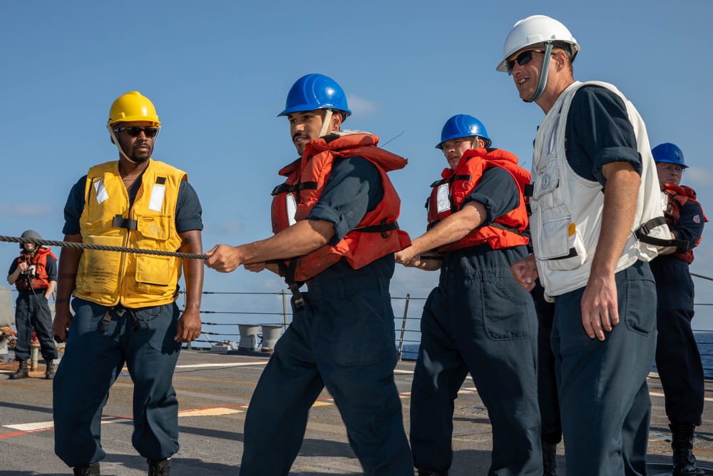 The USS Bainbridge is on a scheduled deployment in the U.S. Naval Forces Europe area of operations, employed by U.S. Sixth Fleet to defend U.S., Allied and Partner interests.