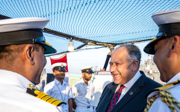 SECNAV visits INS Satpura