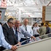 SECNAV visits the F-18 Service Life Modification line site