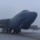 B-52H Stratofortress covered in fog on the flight line