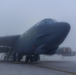 B-52H Stratofortress covered in fog on the flight line