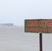 B-52H Stratofortress covered in fog on the flight line