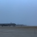 B-52H Stratofortress covered in fog on the flight line