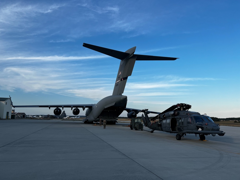 NY Air National Guard loadout for Operation Tapio mission