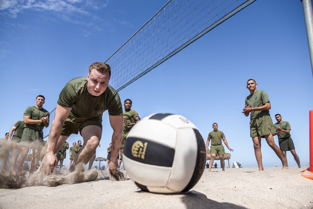 Marines with CLR-17 participate in a Turkey Bowl