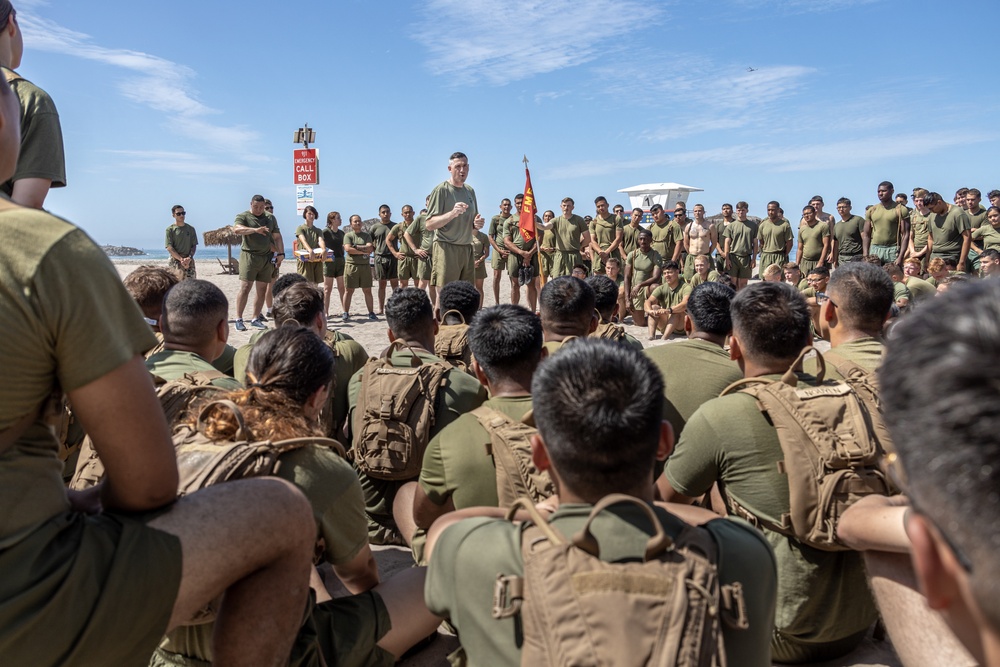 CLR-17 conducts regimental beach PT