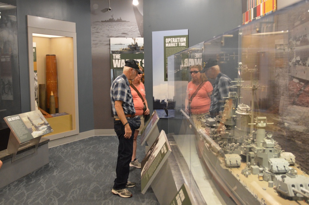 USS Newport News (CA 148) veteran visits Vietnam Exhibit at Naval Museum