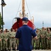 Coast Guard Vice Adm. presents the Coast Guard Special Operations Service Ribbon to crew of USS Hershel &quot;Woody&quot; Williams