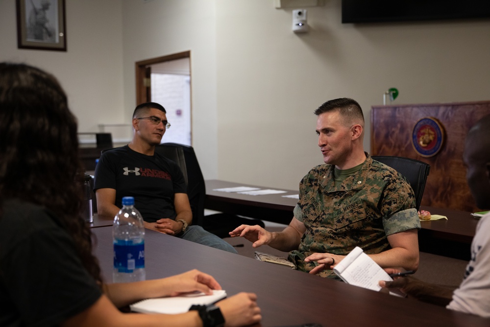 MARFORRES DAOP Marines Discuss Leadership with Officer Mentors