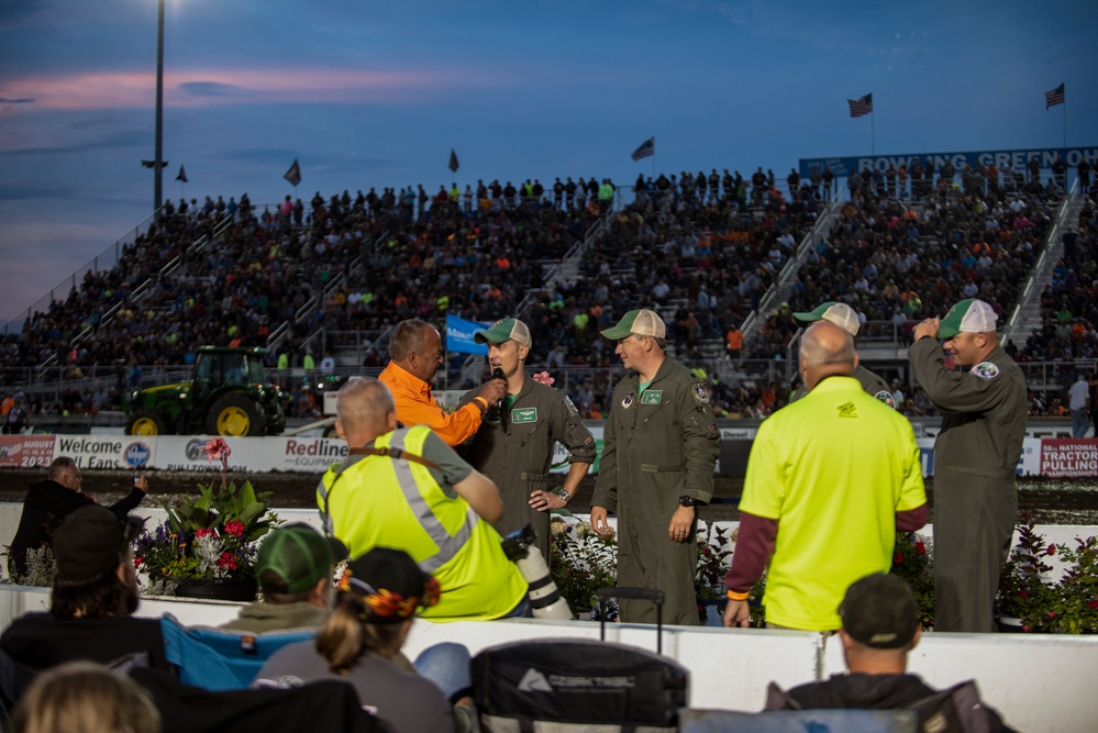 180FW Conducts Flyby at 2022 National Tractor Pulling Championships