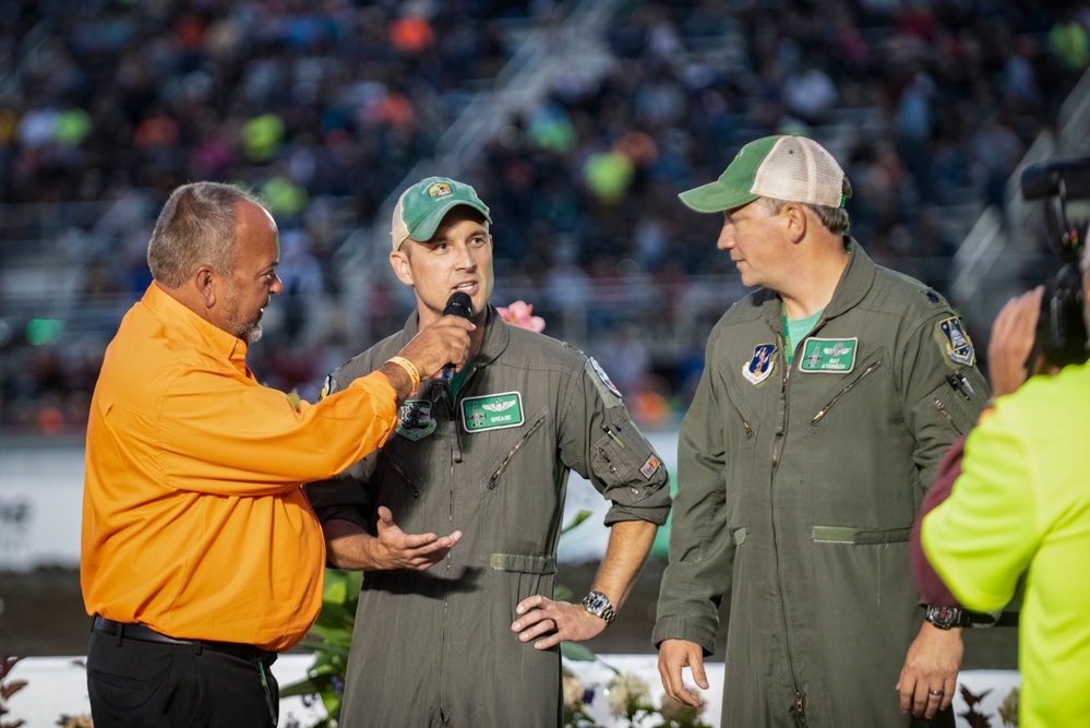 180FW Conducts Flyby at 2022 National Tractor Pulling Championships